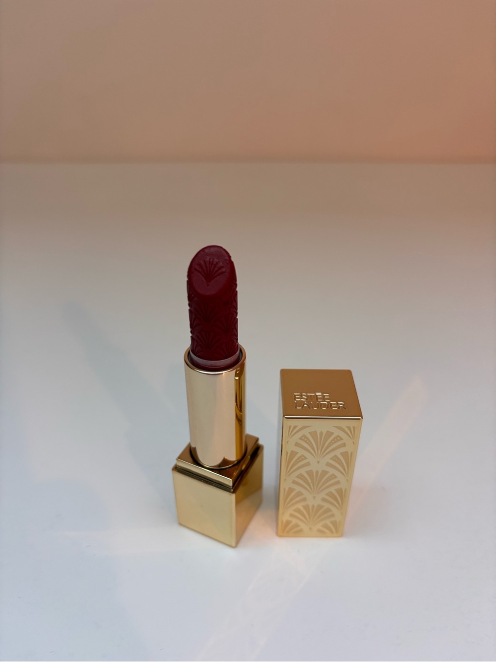 Estée Lauder Deep Red Lipstick in Gold Case